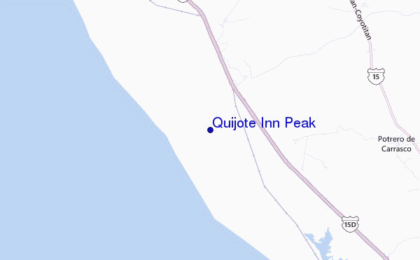 locatiekaart van Quijote Inn Peak