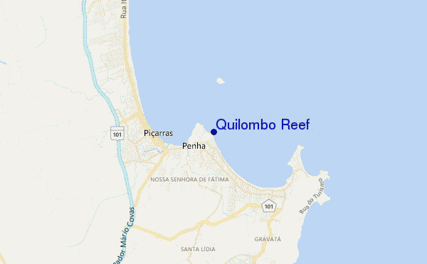 locatiekaart van Quilombo Reef