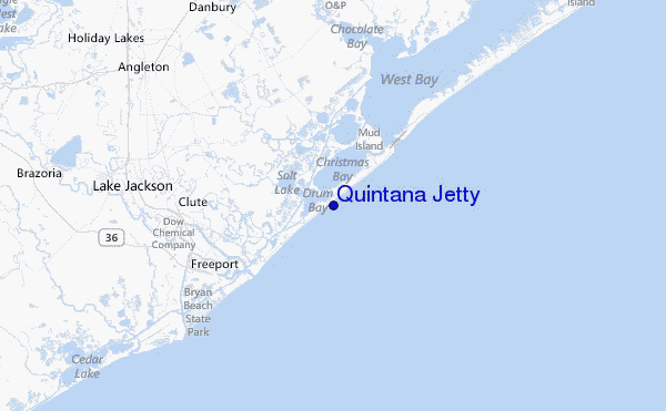 Quintana Jetty Location Map