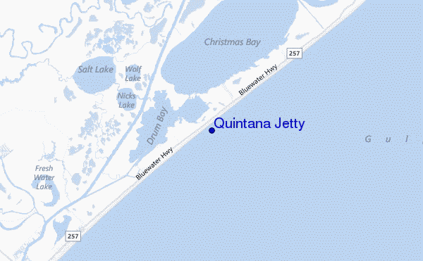 locatiekaart van Quintana Jetty