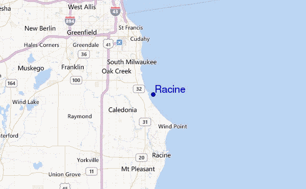 Racine Location Map