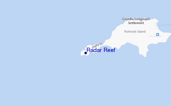 locatiekaart van Radar Reef