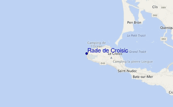 locatiekaart van Rade de Croisic