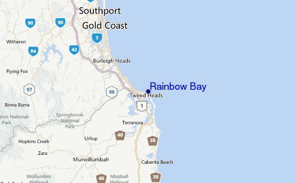 Rainbow Bay Location Map