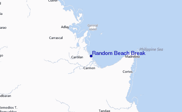 Random Beach Break Location Map