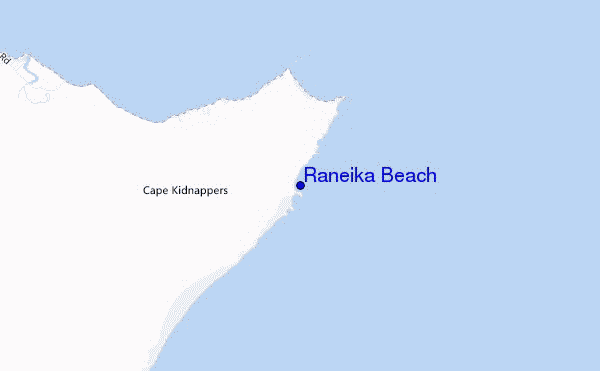 locatiekaart van Raneika Beach