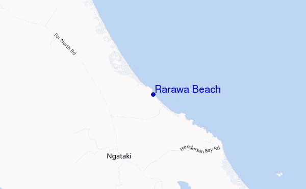locatiekaart van Rarawa Beach