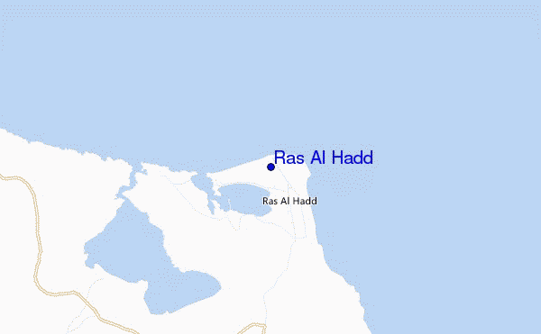 locatiekaart van Ras Al Hadd