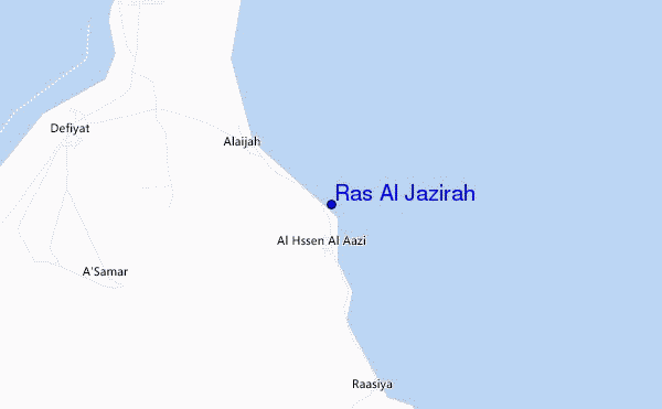 locatiekaart van Ras Al Jazirah