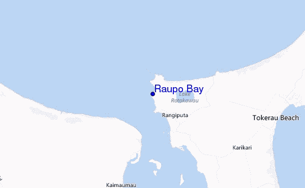 locatiekaart van Raupo Bay