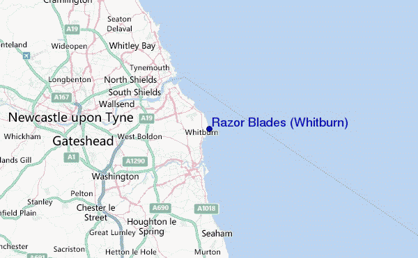 Razor Blades (Whitburn) Location Map