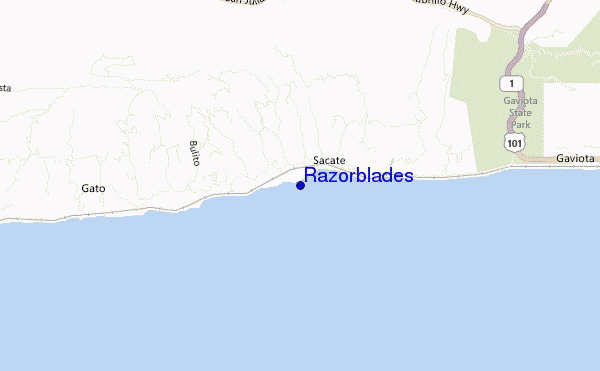 locatiekaart van Razorblades