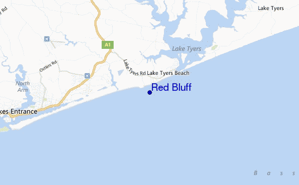 locatiekaart van Red Bluff