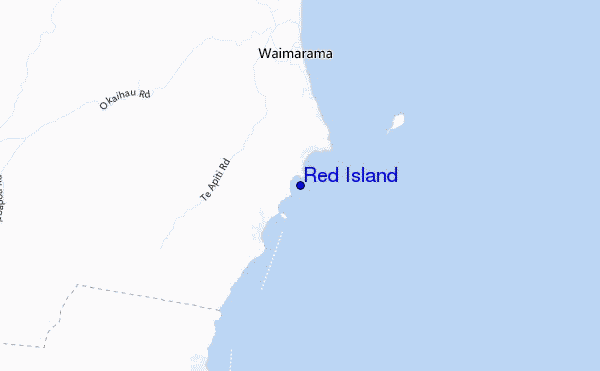 locatiekaart van Red Island