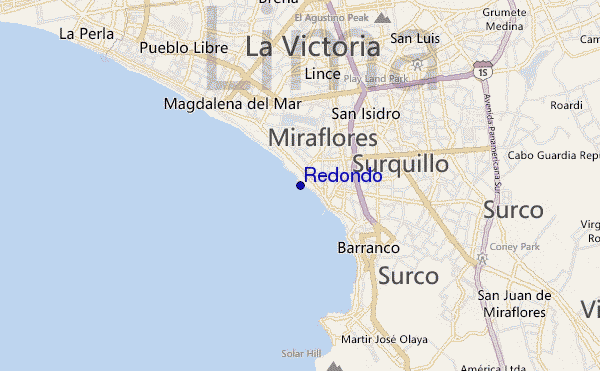 locatiekaart van Redondo