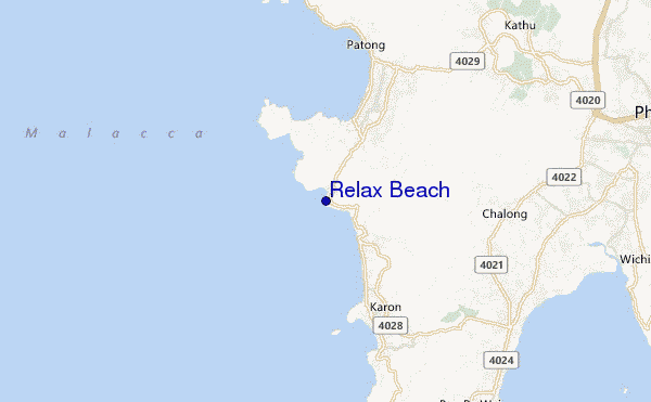 locatiekaart van Relax Beach
