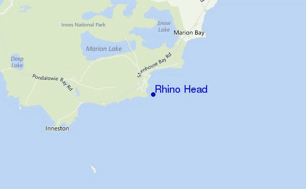 locatiekaart van Rhino Head