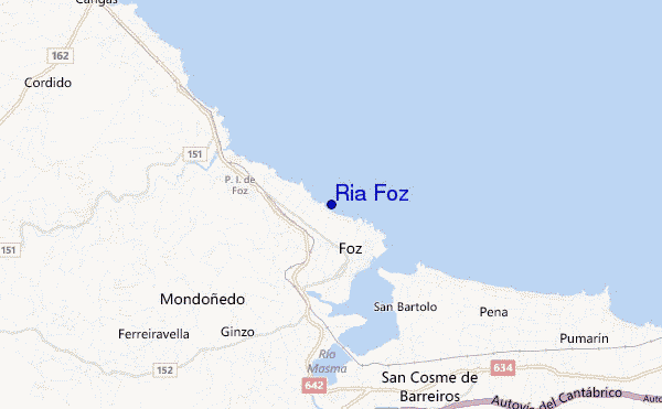 locatiekaart van Ria Foz