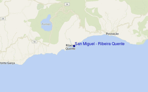 locatiekaart van San Miguel - Ribeira Quente