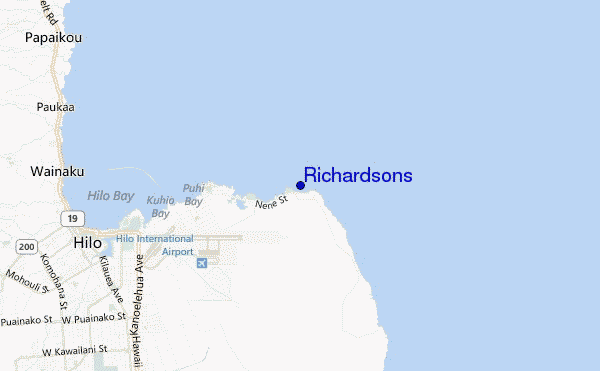 locatiekaart van Richardsons