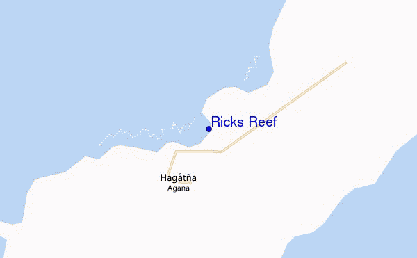 locatiekaart van Ricks Reef