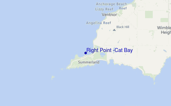 locatiekaart van Right Point (Cat Bay)
