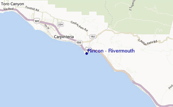 locatiekaart van Rincon - Rivermouth