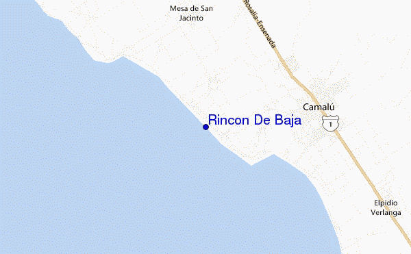 locatiekaart van Rincon De Baja