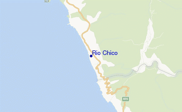 locatiekaart van Rio Chico