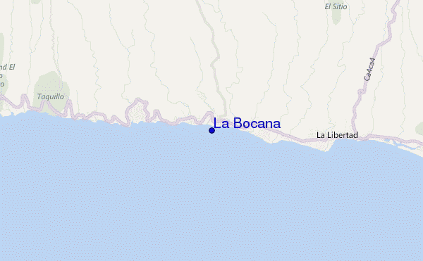 locatiekaart van La Bocana