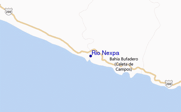 locatiekaart van Rio Nexpa