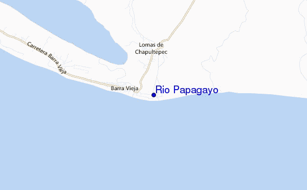 locatiekaart van Rio Papagayo