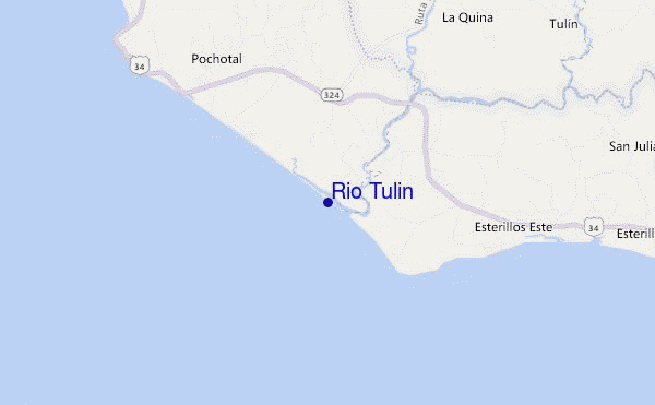 locatiekaart van Rio Tulin