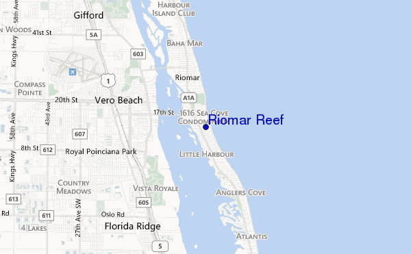 locatiekaart van Riomar Reef