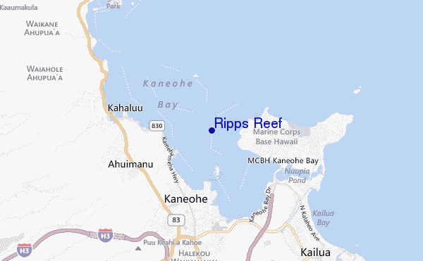 locatiekaart van Ripps Reef