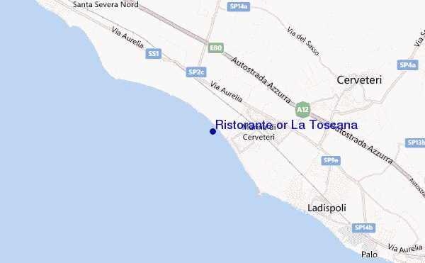 locatiekaart van Ristorante or La Toscana