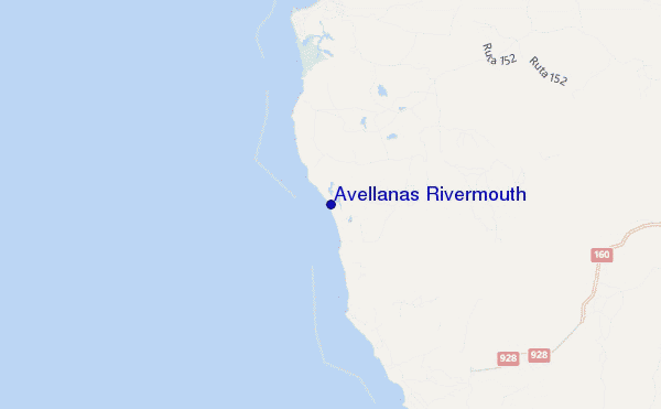 locatiekaart van Avellanas Rivermouth