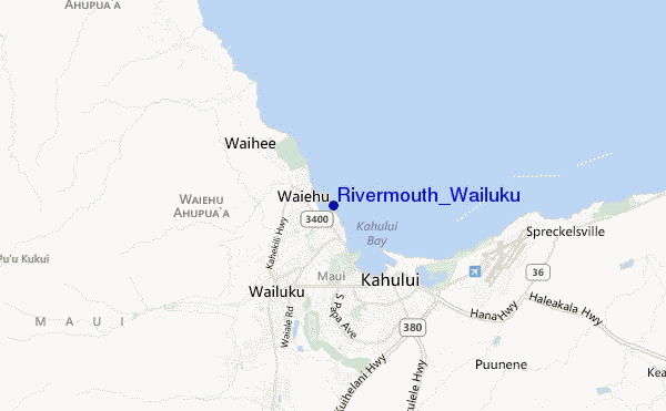 locatiekaart van Rivermouth_Wailuku