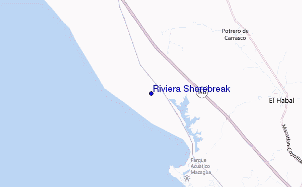locatiekaart van Riviera Shorebreak