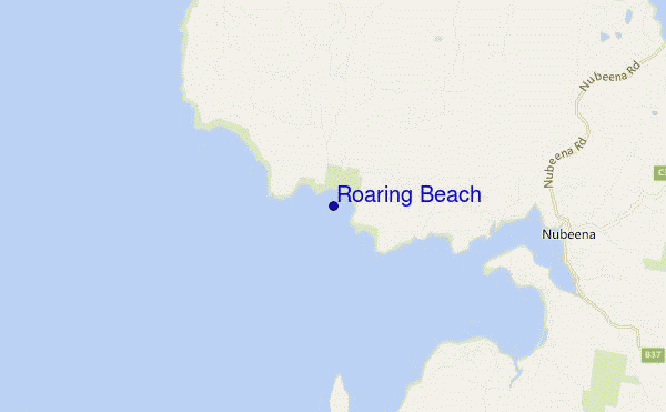 locatiekaart van Roaring Beach