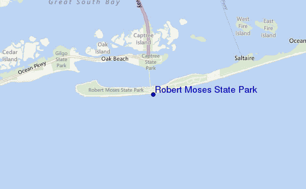 locatiekaart van Robert Moses State Park