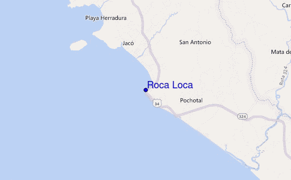 locatiekaart van Roca Loca
