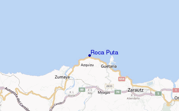 locatiekaart van Roca Puta