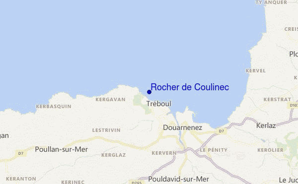 locatiekaart van Rocher de Coulinec
