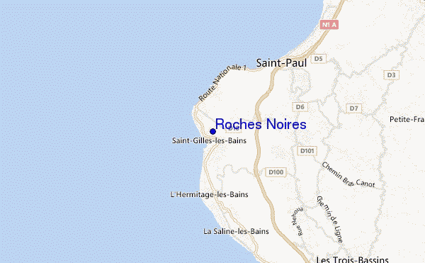 locatiekaart van Roches Noires