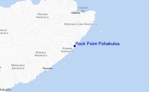 locatiekaart van Rock Point/Pohakuloa