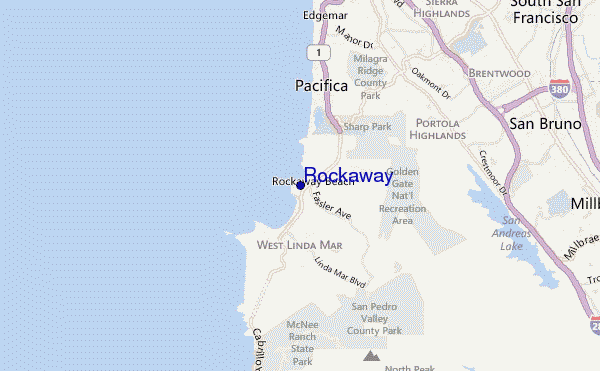 locatiekaart van Rockaway