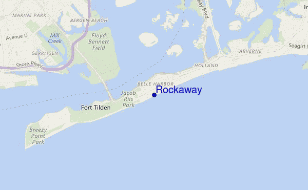 locatiekaart van Rockaway