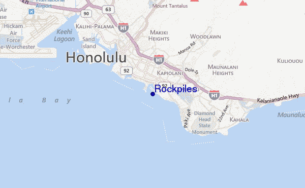 locatiekaart van Rockpiles