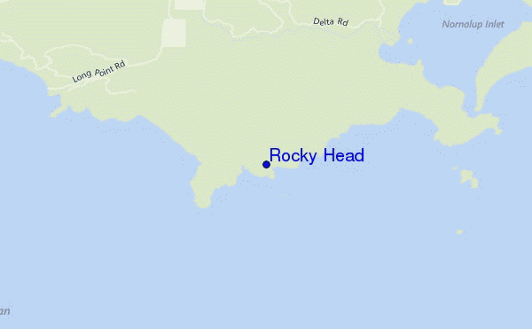 locatiekaart van Rocky Head